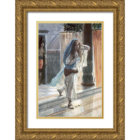 Desolation of Tamar Gold Ornate Wood Framed Art Print with Double Matting by Tissot, James