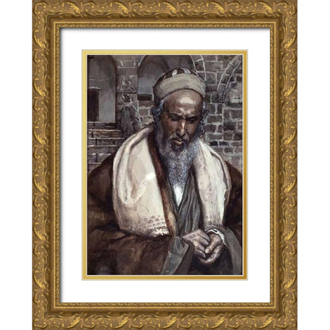 Luke Gold Ornate Wood Framed Art Print with Double Matting by Tissot, James