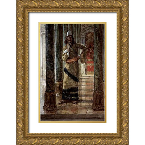 Mordecai Gold Ornate Wood Framed Art Print with Double Matting by Tissot, James