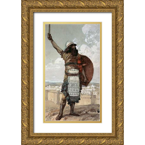 Othniel Gold Ornate Wood Framed Art Print with Double Matting by Tissot, James