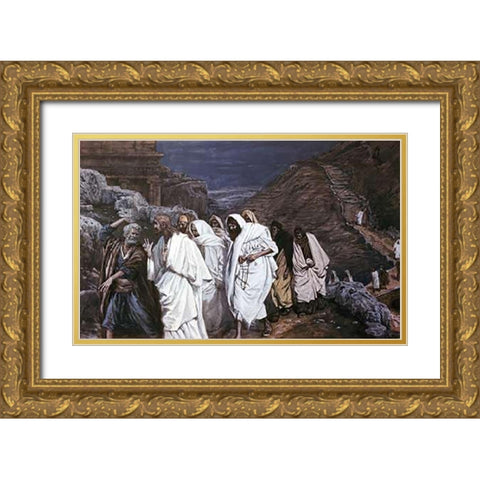 Protestations of Peter Gold Ornate Wood Framed Art Print with Double Matting by Tissot, James
