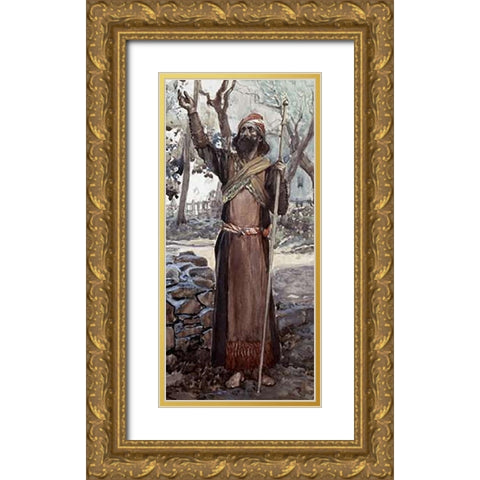 Zechariah Gold Ornate Wood Framed Art Print with Double Matting by Tissot, James