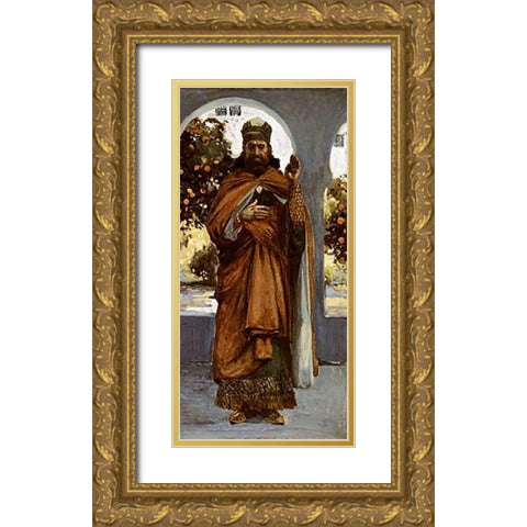 Zephaniah Gold Ornate Wood Framed Art Print with Double Matting by Tissot, James