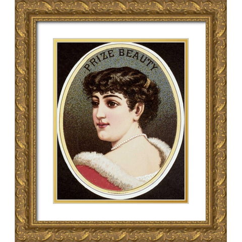Prize Beauty Gold Ornate Wood Framed Art Print with Double Matting by Unknown