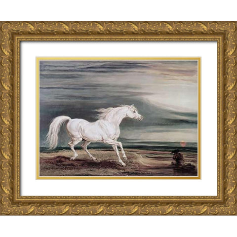 Marengo Barb Charger Gold Ornate Wood Framed Art Print with Double Matting by Ward, James
