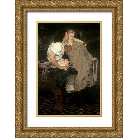 The Honeymoon (Reign of Augustus) Gold Ornate Wood Framed Art Print with Double Matting by Alma-Tadema, Sir Lawrence