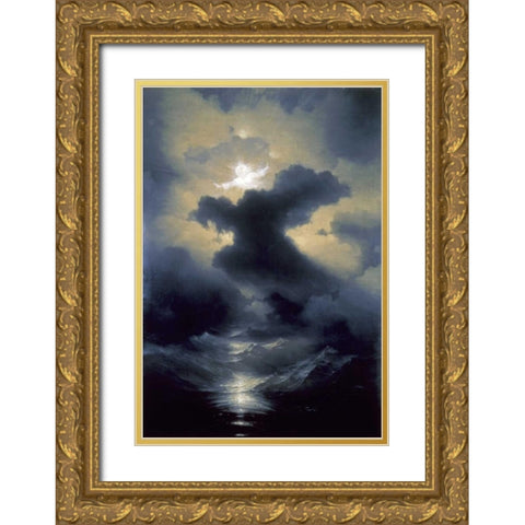 Chaos - the Creation Gold Ornate Wood Framed Art Print with Double Matting by Aywasovski, I.
