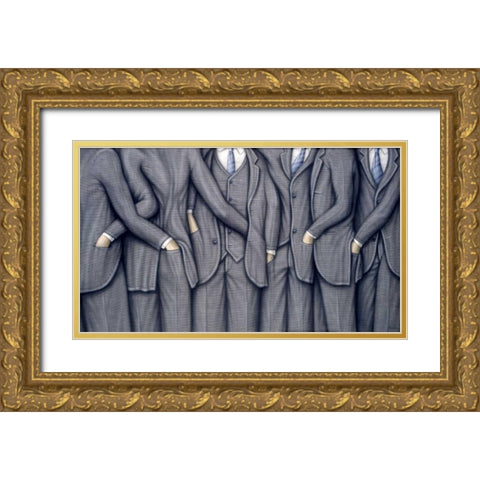 High Risk 1994 Gold Ornate Wood Framed Art Print with Double Matting by Bertani, Ernesto