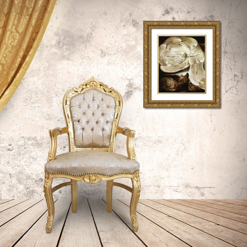 Job and the Whirlwind Gold Ornate Wood Framed Art Print with Double Matting by Blake, William