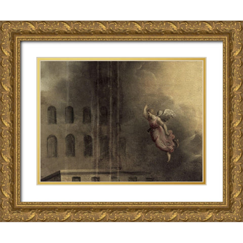 The Pool of Bethesda Gold Ornate Wood Framed Art Print with Double Matting by Droochsloot, Joost Cornelisz