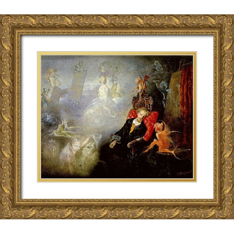 The Painters Dream Gold Ornate Wood Framed Art Print with Double Matting by Fitzgerald, John Austen