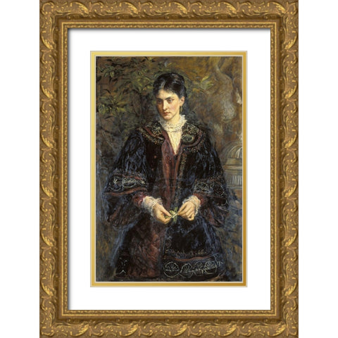 Oh! That a Dream So Sweet, So Long Enjoyed, Should Be So Sadly, Cruelly Destroyed Gold Ornate Wood Framed Art Print with Double Matting by Millais, John Everett