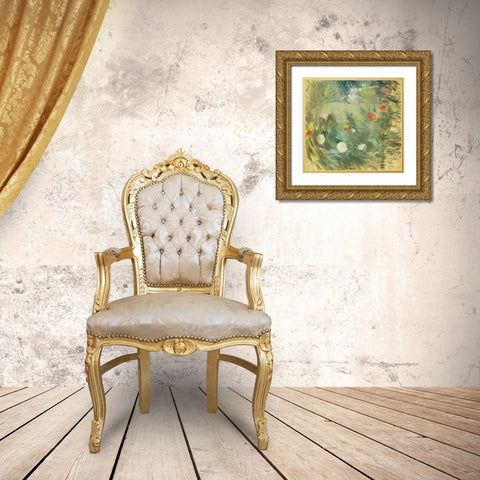 Nourrice Au Fond DUn Jardin Gold Ornate Wood Framed Art Print with Double Matting by Morisot, Berthe