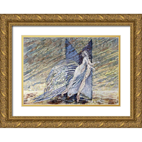 Spring Le Printemps Gold Ornate Wood Framed Art Print with Double Matting by Pilchart, Jean