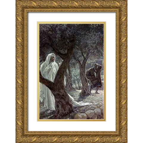 Museumist Appearing to Peter Gold Ornate Wood Framed Art Print with Double Matting by Tissot, James