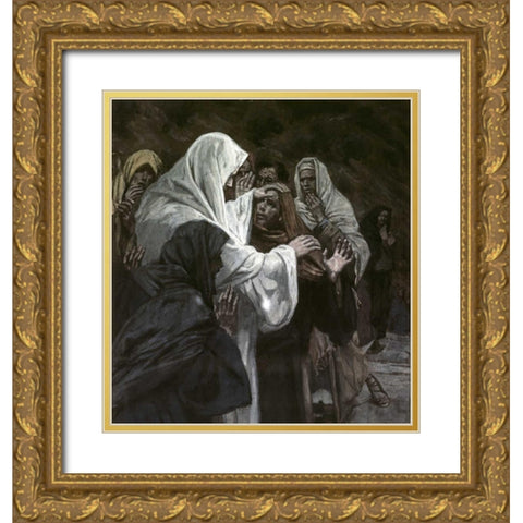 He That Has Seen Me, Has Seen the Father Gold Ornate Wood Framed Art Print with Double Matting by Tissot, James Jacques