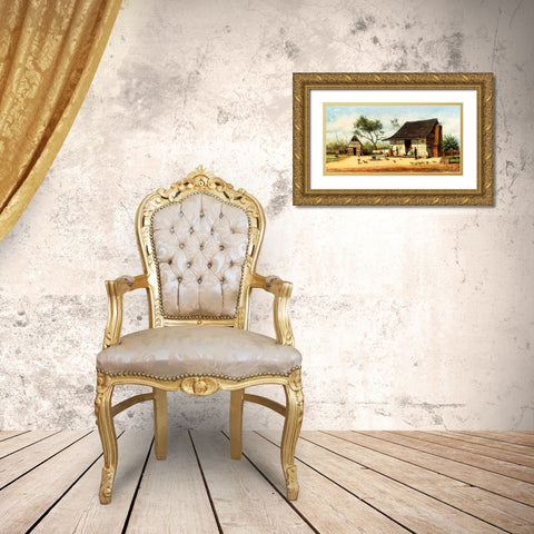 The Orange Tree Gold Ornate Wood Framed Art Print with Double Matting by Walker, William Aiken