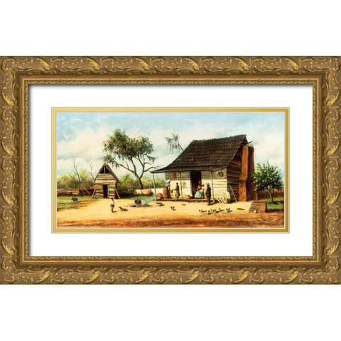 The Orange Tree Gold Ornate Wood Framed Art Print with Double Matting by Walker, William Aiken