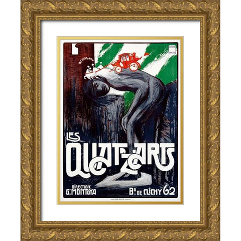 Les Quatâ€™zâ€™Arts Gold Ornate Wood Framed Art Print with Double Matting by Rogier, Georges