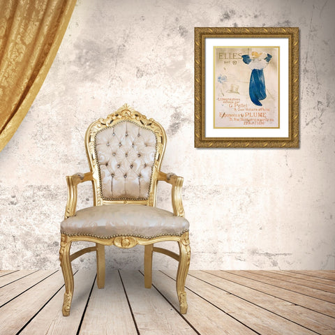 Elles Gold Ornate Wood Framed Art Print with Double Matting by Toulouse-Lautrec, Henri