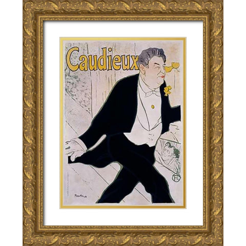P Sescau / Photographe Gold Ornate Wood Framed Art Print with Double Matting by Toulouse-Lautrec, Henri