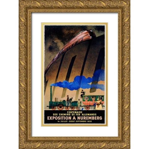Exposition a Nuremburg Gold Ornate Wood Framed Art Print with Double Matting by Wiertz, Jupp