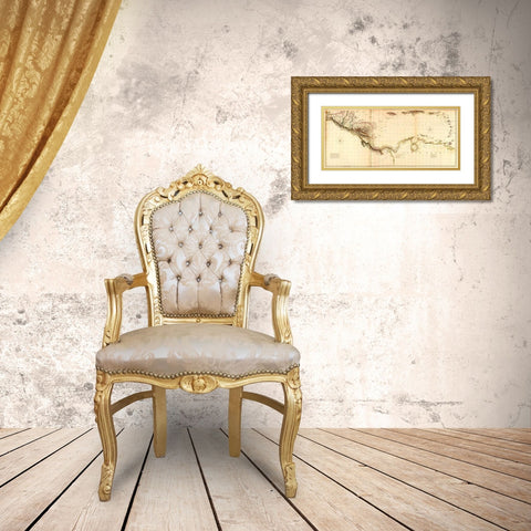 West Indies II, 1810 Gold Ornate Wood Framed Art Print with Double Matting by Arrowsmith, Aaron