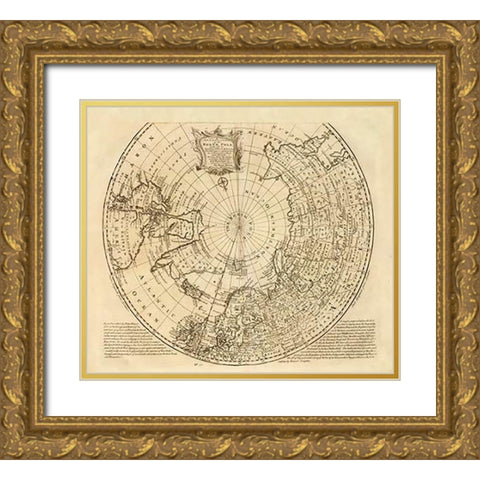 North Pole, 1747 Gold Ornate Wood Framed Art Print with Double Matting by Bowen, Emanuel
