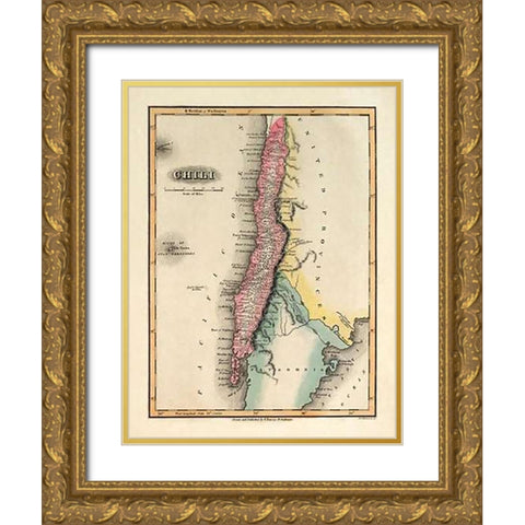 Chili, 1823 Gold Ornate Wood Framed Art Print with Double Matting by Lucas, Fielding