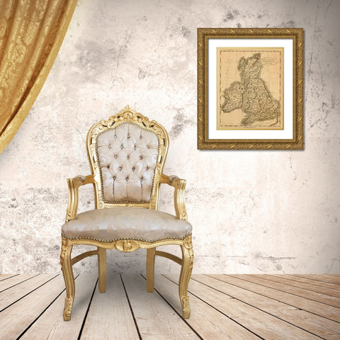 United Kingdoms, 1812 Gold Ornate Wood Framed Art Print with Double Matting by Arrowsmith, Aaron