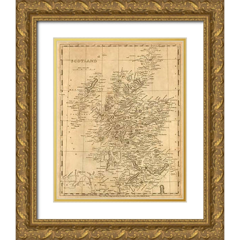 Scotland, 1812 Gold Ornate Wood Framed Art Print with Double Matting by Arrowsmith, Aaron