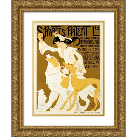 Spratts Patent Ltd Gold Ornate Wood Framed Art Print with Double Matting by Roubille, Auguste