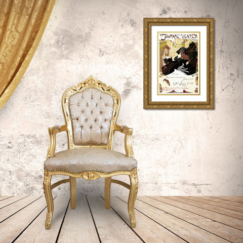 Le Journal des Ventes Gold Ornate Wood Framed Art Print with Double Matting by De Feure, Georges