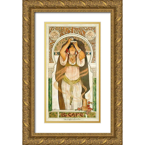 Delhaize Freres Gold Ornate Wood Framed Art Print with Double Matting by Hamner