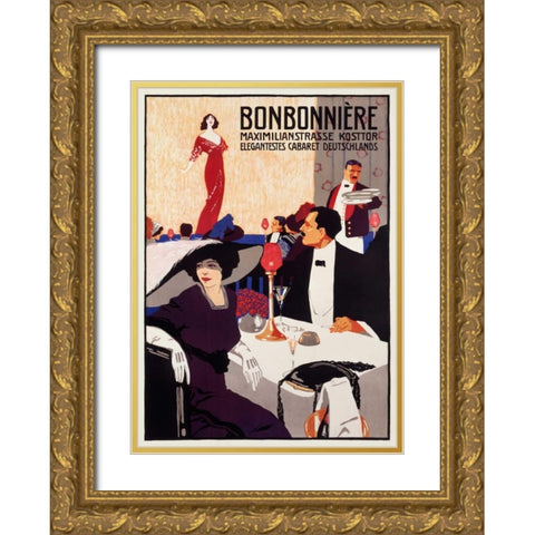 Bonbonnerie Gold Ornate Wood Framed Art Print with Double Matting by Ehrenberger, Ludwig L.