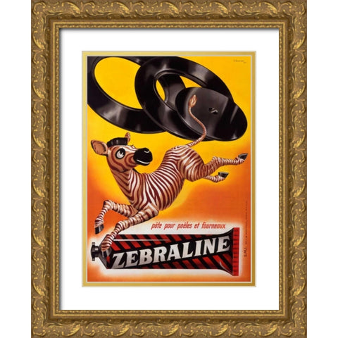 Zebraline Gold Ornate Wood Framed Art Print with Double Matting by Gurtler