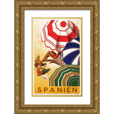 Spanien Gold Ornate Wood Framed Art Print with Double Matting by Morell, Jose