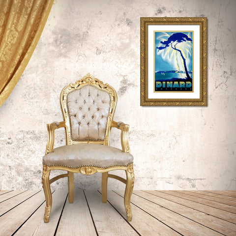 Dinard/Bretagne Gold Ornate Wood Framed Art Print with Double Matting by Rollier, Eugene