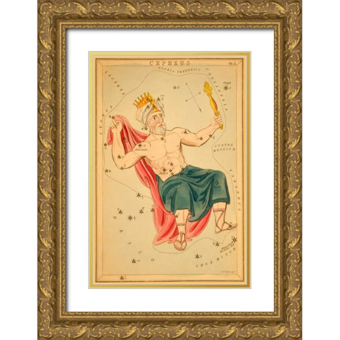 Cepheus, 1825 Gold Ornate Wood Framed Art Print with Double Matting by Aspin, Jehoshaphat