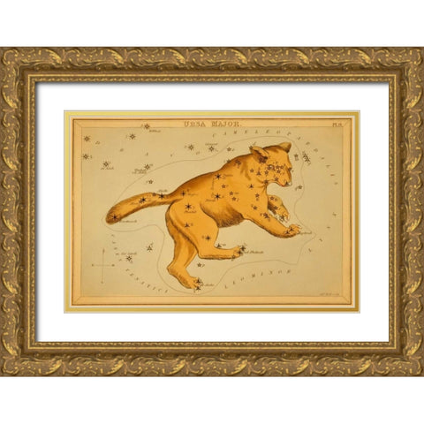 Ursa Major, 1825 Gold Ornate Wood Framed Art Print with Double Matting by Aspin, Jehoshaphat