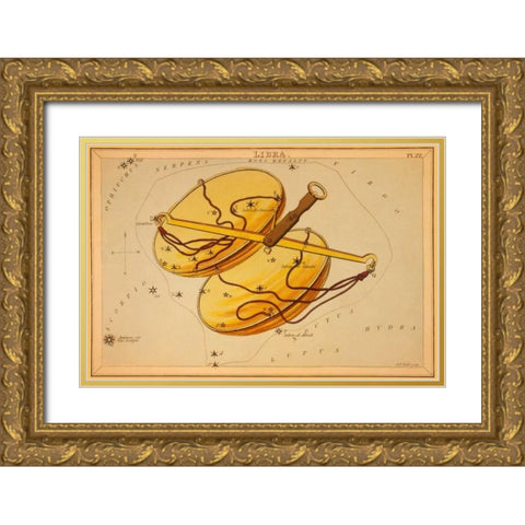Libra, 1825 Gold Ornate Wood Framed Art Print with Double Matting by Aspin, Jehoshaphat
