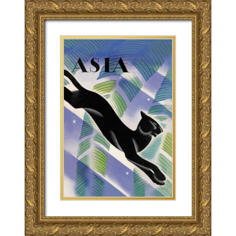 Malayan Night, 1931 Gold Ornate Wood Framed Art Print with Double Matting by McIntosh, Frank