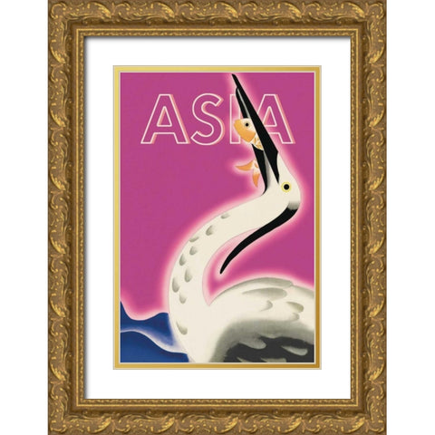 The Fisher Cormorant, 1932 Gold Ornate Wood Framed Art Print with Double Matting by McIntosh, Frank