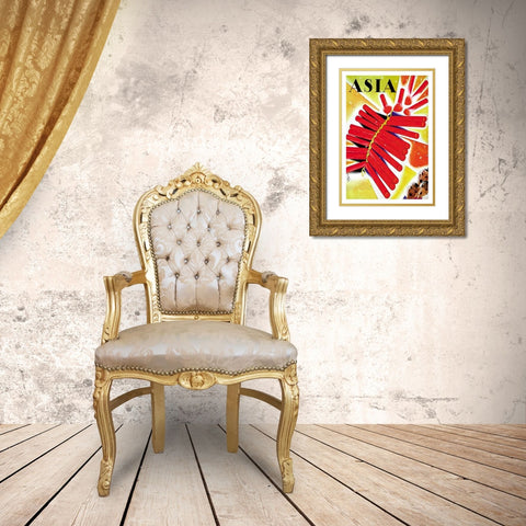 Chinese Fire Crackers with Title, 1932 Gold Ornate Wood Framed Art Print with Double Matting by McIntosh, Frank