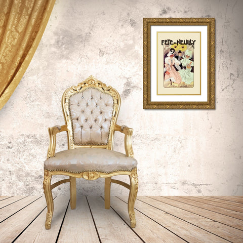 Fete de Neuilly Gold Ornate Wood Framed Art Print with Double Matting by Misti
