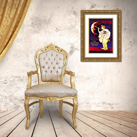 LAstrolin - Painting the Moon, 1907 Gold Ornate Wood Framed Art Print with Double Matting by Oge, Eugene