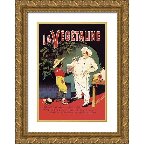 La Vegetaline Gold Ornate Wood Framed Art Print with Double Matting by Oge, Eugene