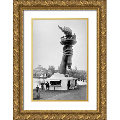 Torch of Liberty Fundraiser, Philadelphia, PA Gold Ornate Wood Framed Art Print with Double Matting by Unknown