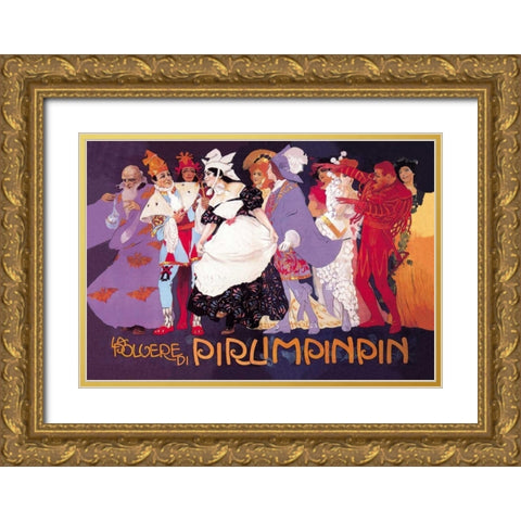 La Polvere di Pirlimpinpin Gold Ornate Wood Framed Art Print with Double Matting by Unknown