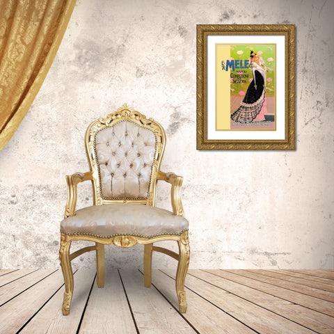 Confezioni per Signora, 1898 Gold Ornate Wood Framed Art Print with Double Matting by Villa, Aleardo